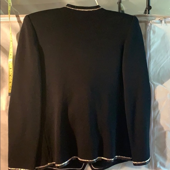 St John Evening Jacket W/ Blue,Clear Rhinestones - Picture 4 of 5